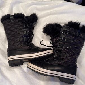 Sociology Black Quilted Winter Boots